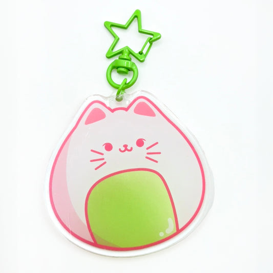 Kawaii Rice Ball Cat Keychain