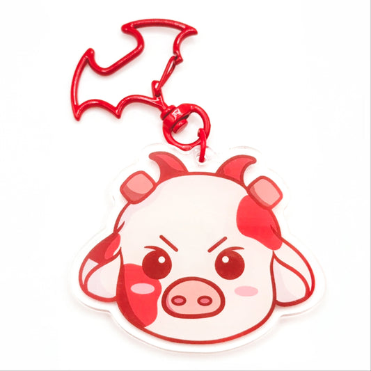 Kawaii Devil Cow Keychain