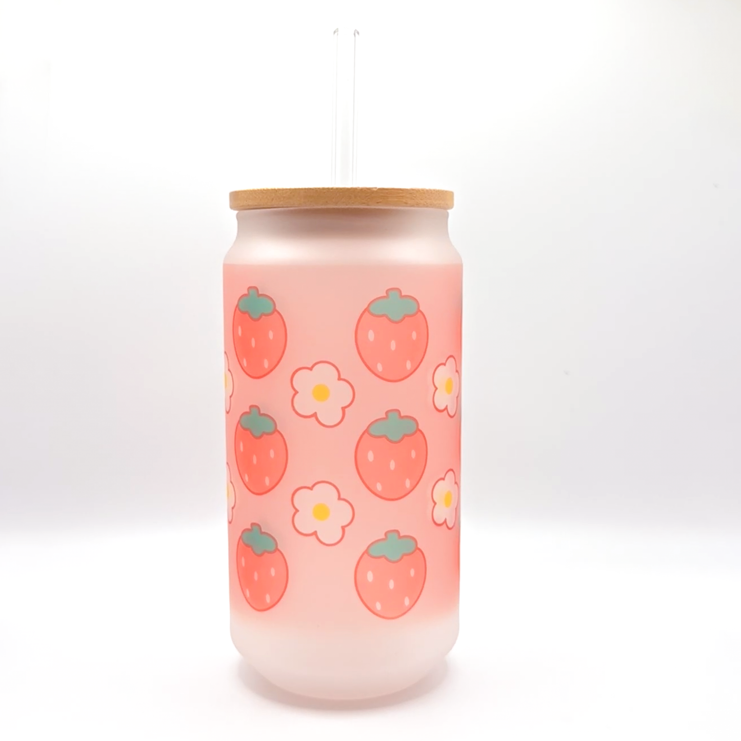 Strawberry Glass Cup