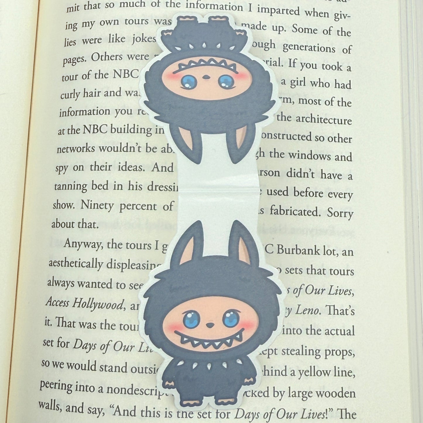Goth Labubu Magnetic Bookmark