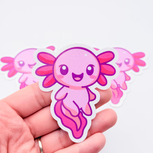 Kawaii Axolotl Vinyl Sticker