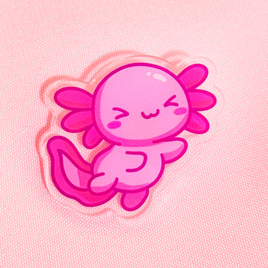 Kawaii Axolotl Acrylic Pin