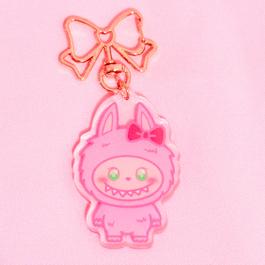 Kawaii Pink Labubu Keychain