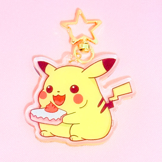 Kawaii Chubster Pikachu Keychain