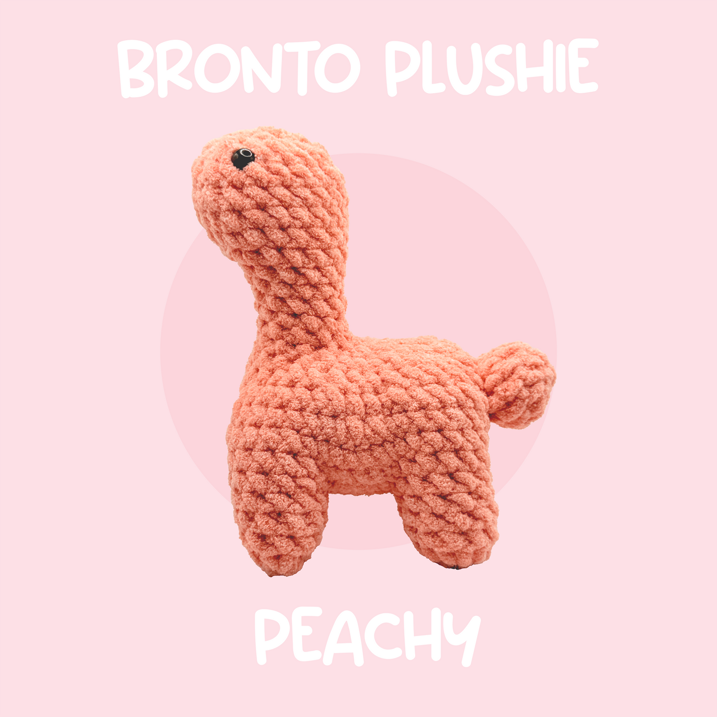 Peachy Brontosaurus Plushie