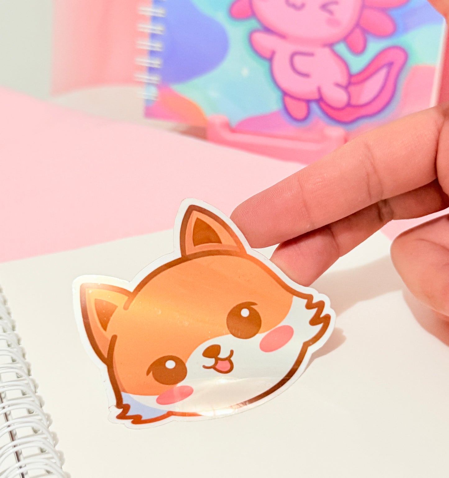 Kawaii Axolotl Reuseable Sticker Book