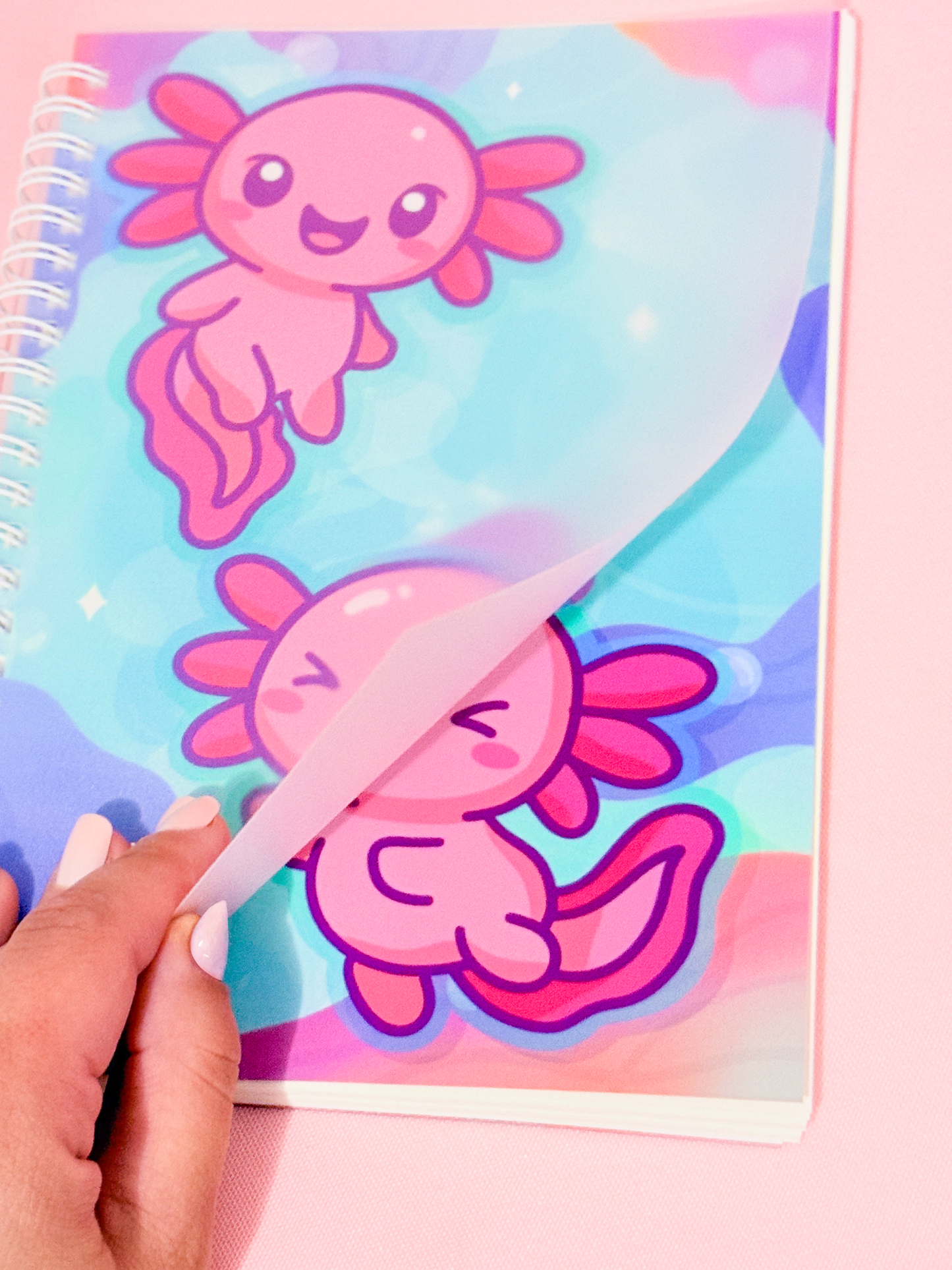 Kawaii Axolotl Reuseable Sticker Book