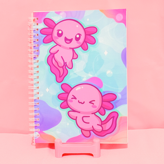 Kawaii Axolotl Reuseable Sticker Book