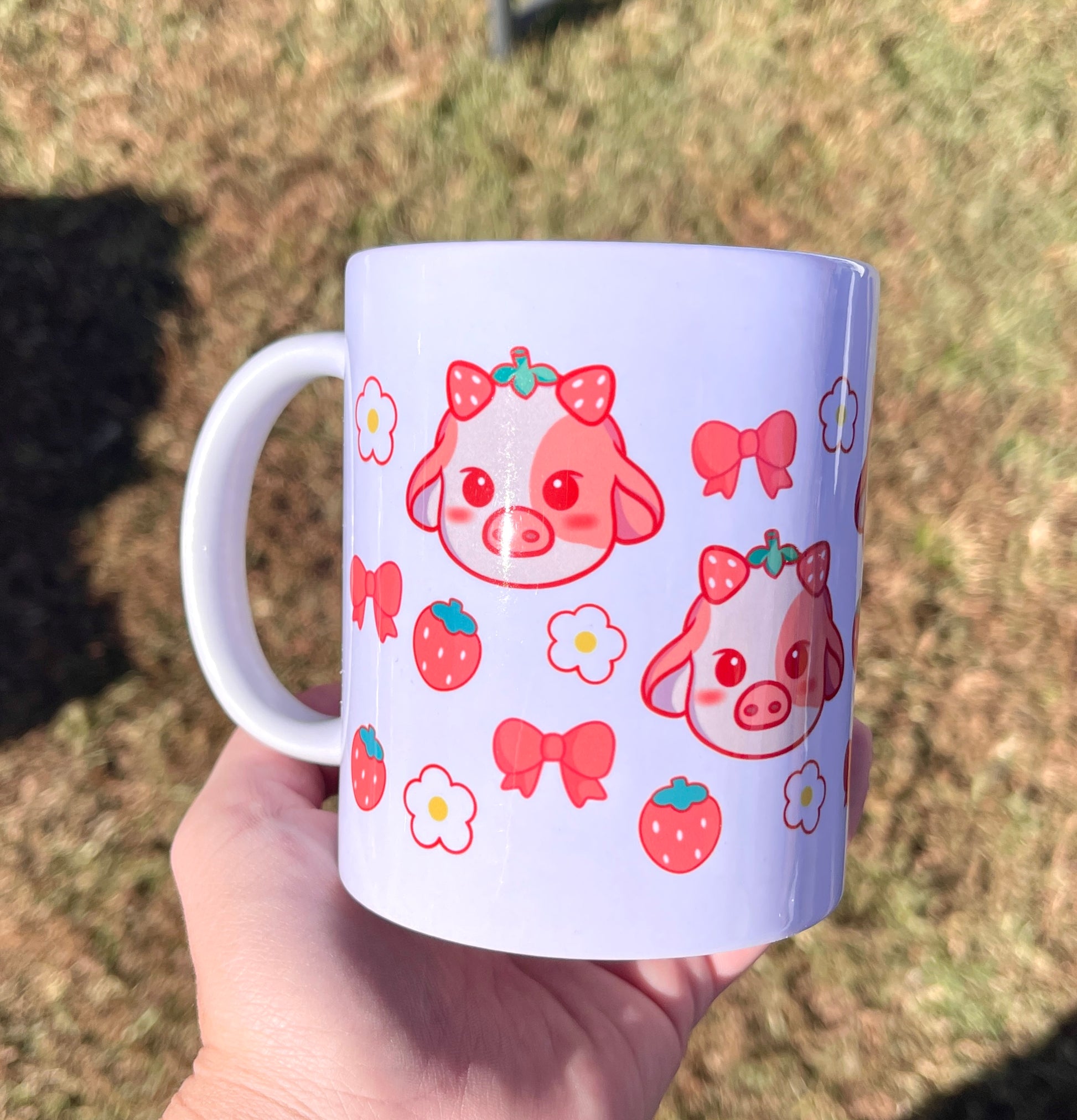 strawberry cow mug