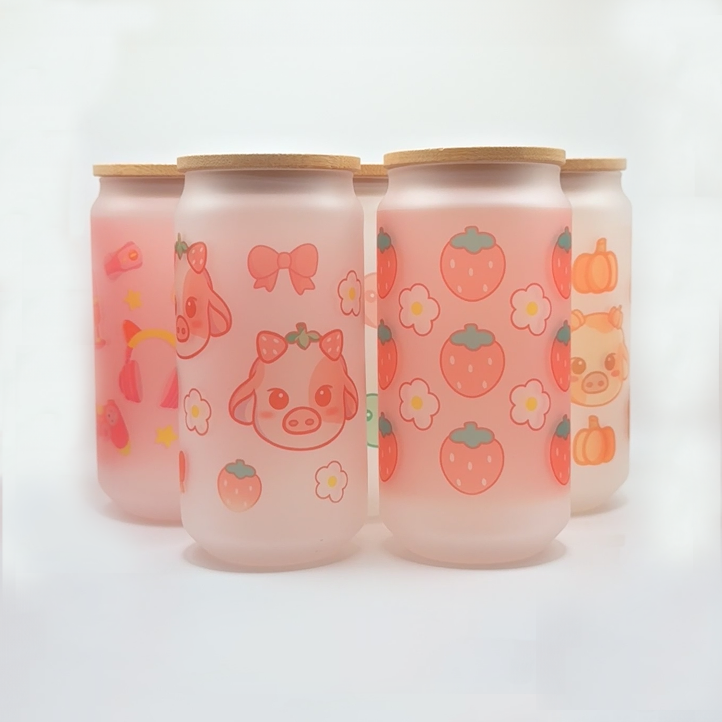 Tiny Creatures & Fruit Glass Cup