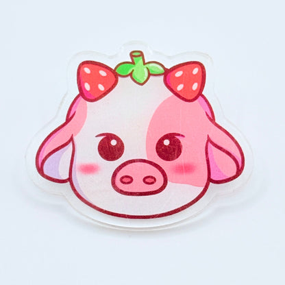 Strawberry Cow Pin