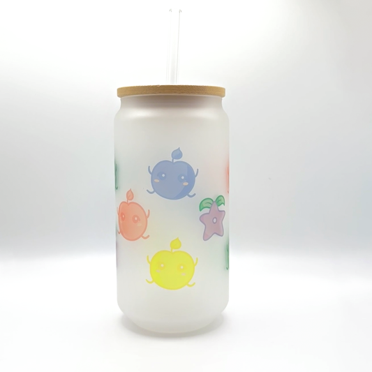 Tiny Creatures & Fruit Glass Cup