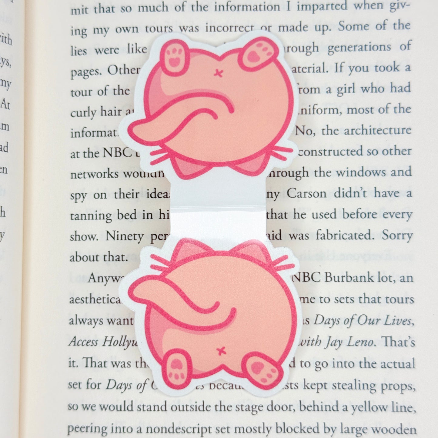Kawaii Cat Butt Magnetic Bookmark