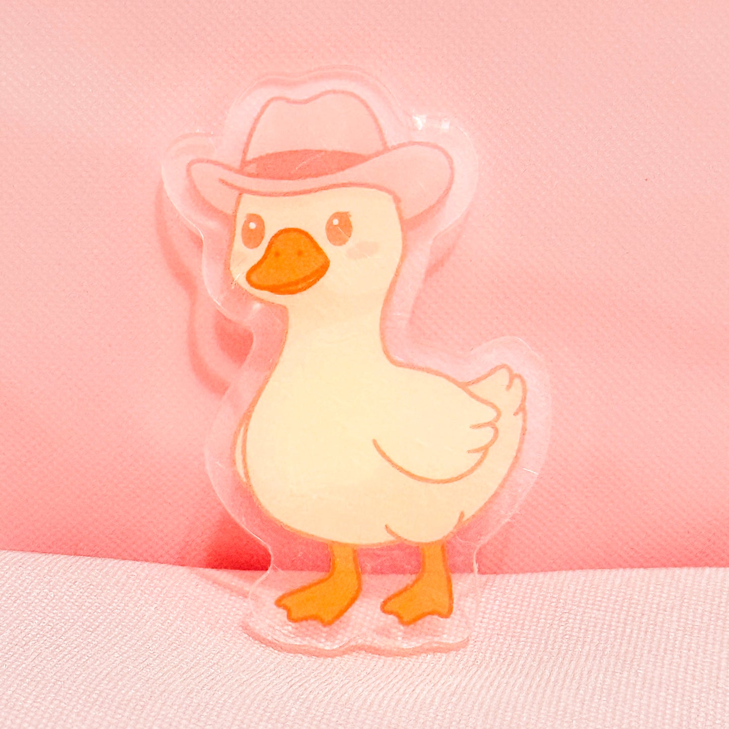 Kawaii Cowboy Duck Acrylic Pin