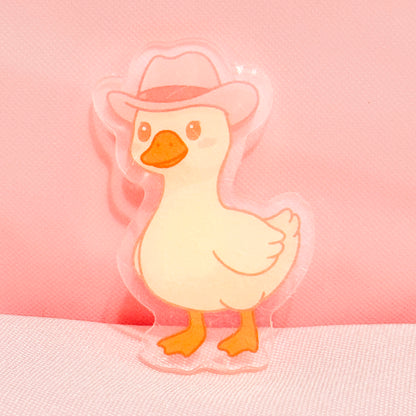 Kawaii Cowboy Duck Acrylic Pin