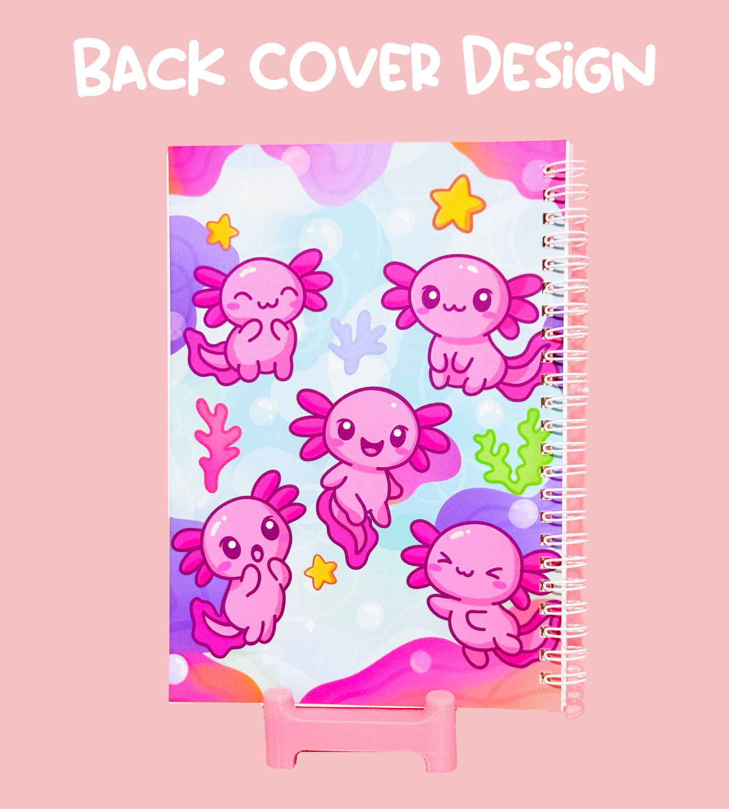 Kawaii Axolotl Reuseable Sticker Book